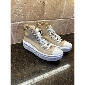 Converse Chuck Taylor All Star Move Hi Platform Beige Sneakers Women’s 7 EUC